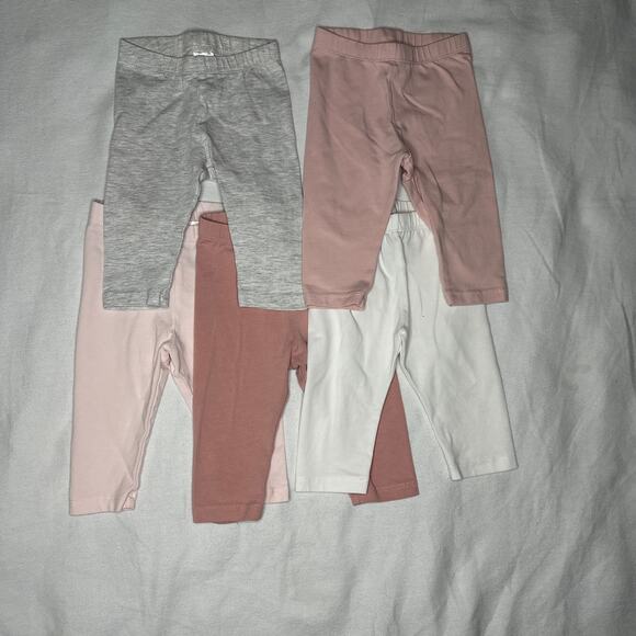 H&M 5-Pack Baby Leggings Size 4-6M Neutral Tones - Picture 2 of 10